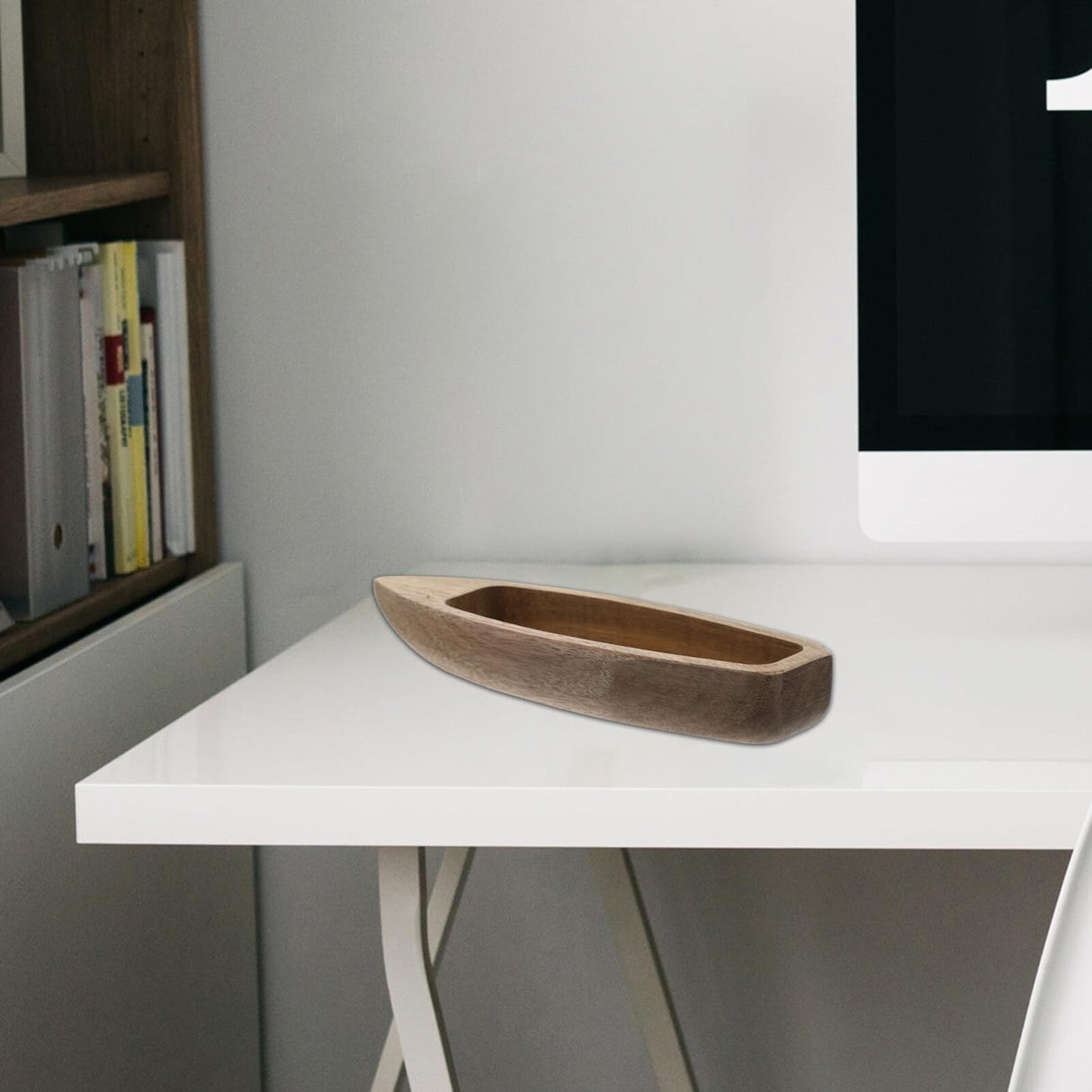 VOSAREA Office Decor Home Decor Unfinished Wooden Boat Model Wood Craft Boat Adornment Crafting Boat Model Desktop Boat Wood Boat Ornament Nautical VOSAREA