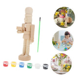 BESPORTBLE Easter Nutcrackers Wooden Soldiers Figurine Unfinished Walnut Soldier Kidult Toys Nutcracker Toy Easter Wooden Puppet Unfinished BESPORTBLE