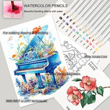 KALOUR Sketching Coloring Art Set - 38 Pieces Drawing Kit with Sketch Pencils,Watercolor Pencils,Charcoal,Brush,Eraser -Portable Zippered Travel Case KALOUR