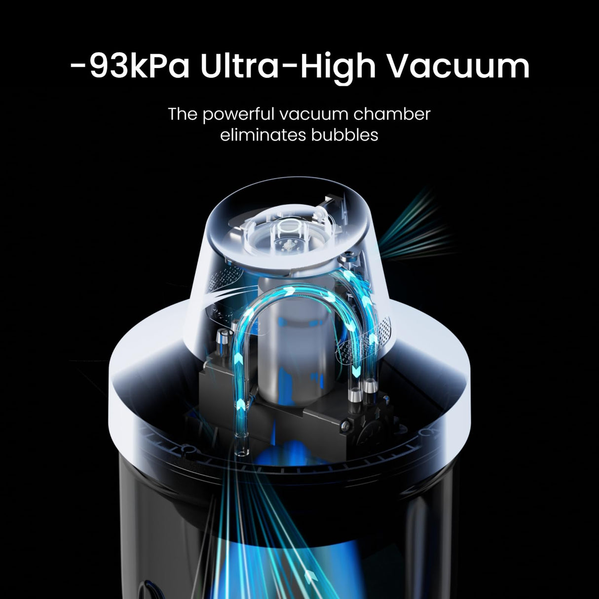 Resiners Resin Bubble Remover, 10 Min Quickly Remove Bubbles, 93kPa Vacuum Degassing Chamber, Compact Airless Lite Machine for Epoxy Resin Molds Resiners