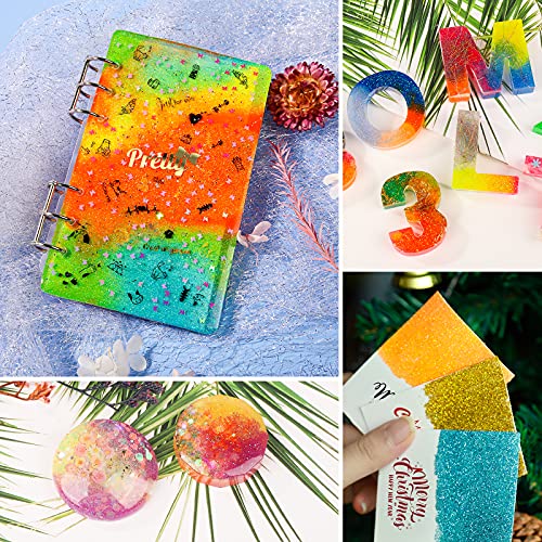 LEOBRO Glitter, 18 Pack Fine Glitter, Craft Glitter Powder Shake Jar, Multi Assorted Set Extra Fine Glitter for Resin Art Crafts Tumbler Scrapbook LEOBRO