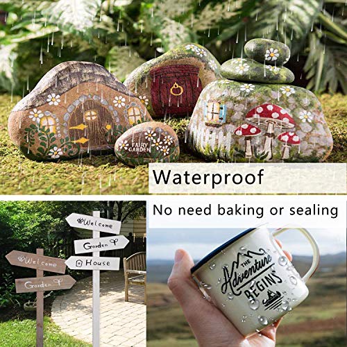 Lesun White Paint Pens Paint Markers, 12 Pack Waterproof Oil-Based Paint Pen Set Quick Dry and Permanent, Markers for Rock Painting, Stone, Ceramic, Overseas