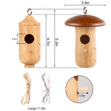Hummingbird House, Wooden Hummingbird Houses for Outside for Nesting, Birdhouses for Outside, Home Garden Decoration, Gardening Gifts, 2 Pack DNZRONK