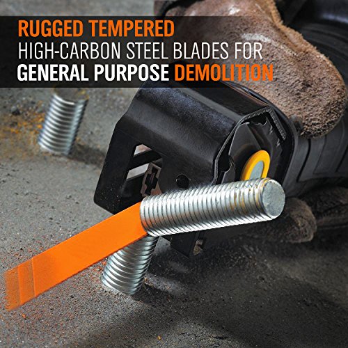 HORUSDY 10-Piece Reciprocating Saw Blades Set, Metal & Woodcutting Saw Blades, Sawzall Blades HORUSDY