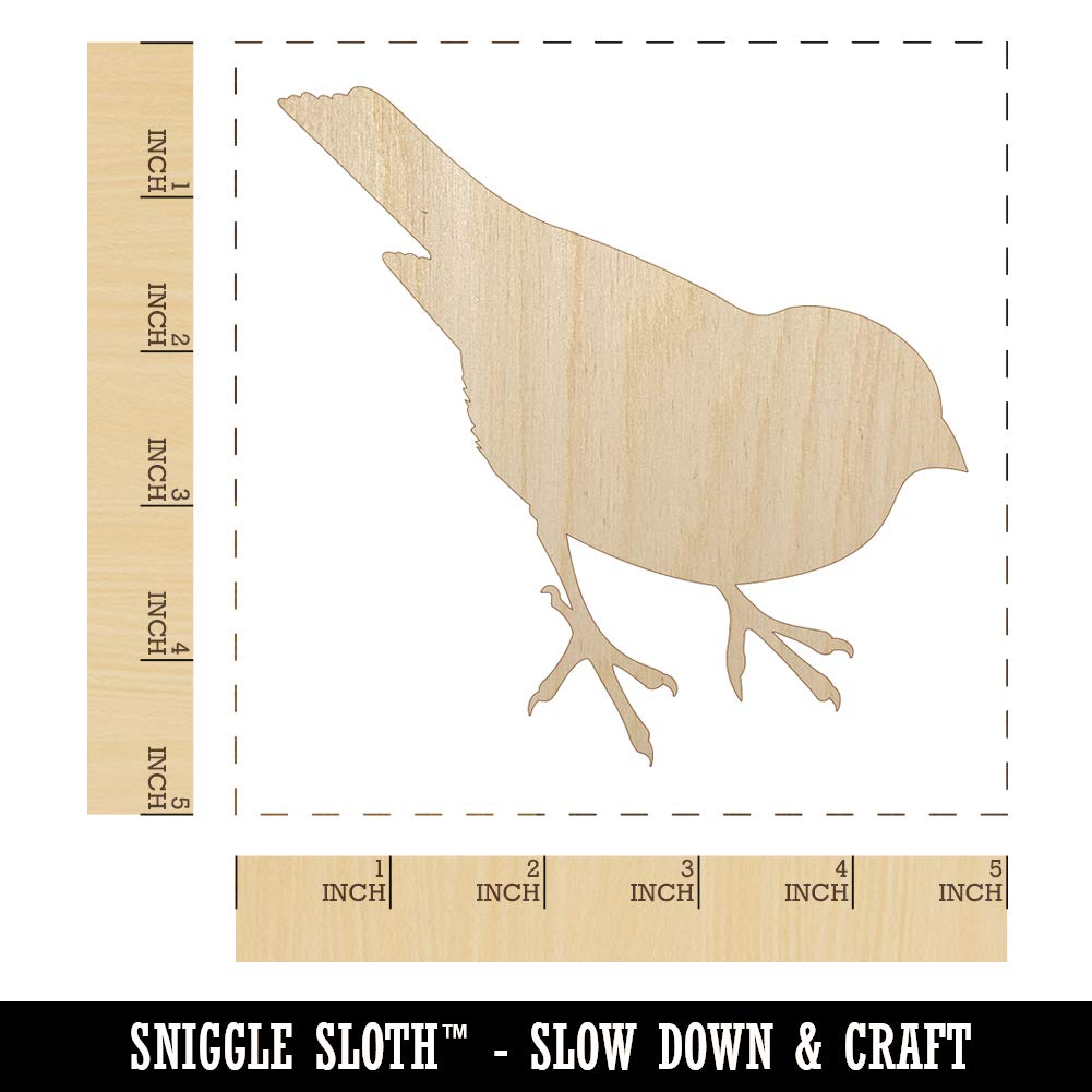 Sparrow Bird Solid Unfinished Wood Shape Piece Cutout for DIY Craft Projects - 1/8 Inch Thick - 4.70 Inch Size