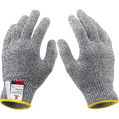 NoCry Cut Resistant Gloves for Kids, XS (8-12 Years) - High Performance Level 5 Protection, Food Grade. Free Ebook Included! - WoodArtSupply