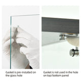 HomVent Modern 4-Shelf Glass Display Cabinet with Doors for Collectibles and Décor HomVent