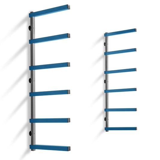 ROCKLER 6-Tier Lumber Storage Racks, Wall Mounting Shop, Basement, or Garage Organizer | Wall Storage Garage Shelf to Keep Lumber, Molding, & More - - WoodArtSupply