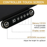 Jceet Adjustable Height Electric Standing Desk - 55 x 24 Inch Sit Stand Computer Desk, Stand Up Desk Table for Home Office, White Frame/White + Oak Jceet