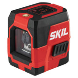 SKIL 50ft. Red Self-Leveling Cross Line Laser Level with Horizontal and Vertical Lines, Rechargeable Lithium Battery with USB Charging Port, Clamp & Skil