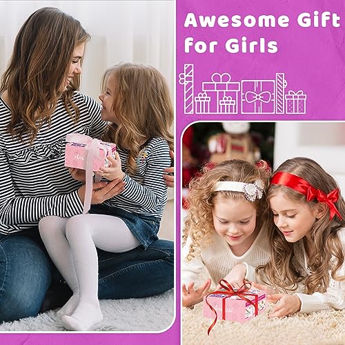 Ambesi Paint Your Own Wooden Jewelry Box, Arts and Crafts for Kids Ages 8-12, 4-6, 7-8 Year Old Girls, Decorate Heart Treasure Box Craft kit, DIY Ambesi