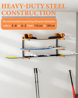 Acools Lumber Storage Rack, Lumber Rack Wall Mount, Heavy Duty Wood Storage Racks with 6-Level System, 720 lb Durable Garage Wood Organizer, Orange Acools