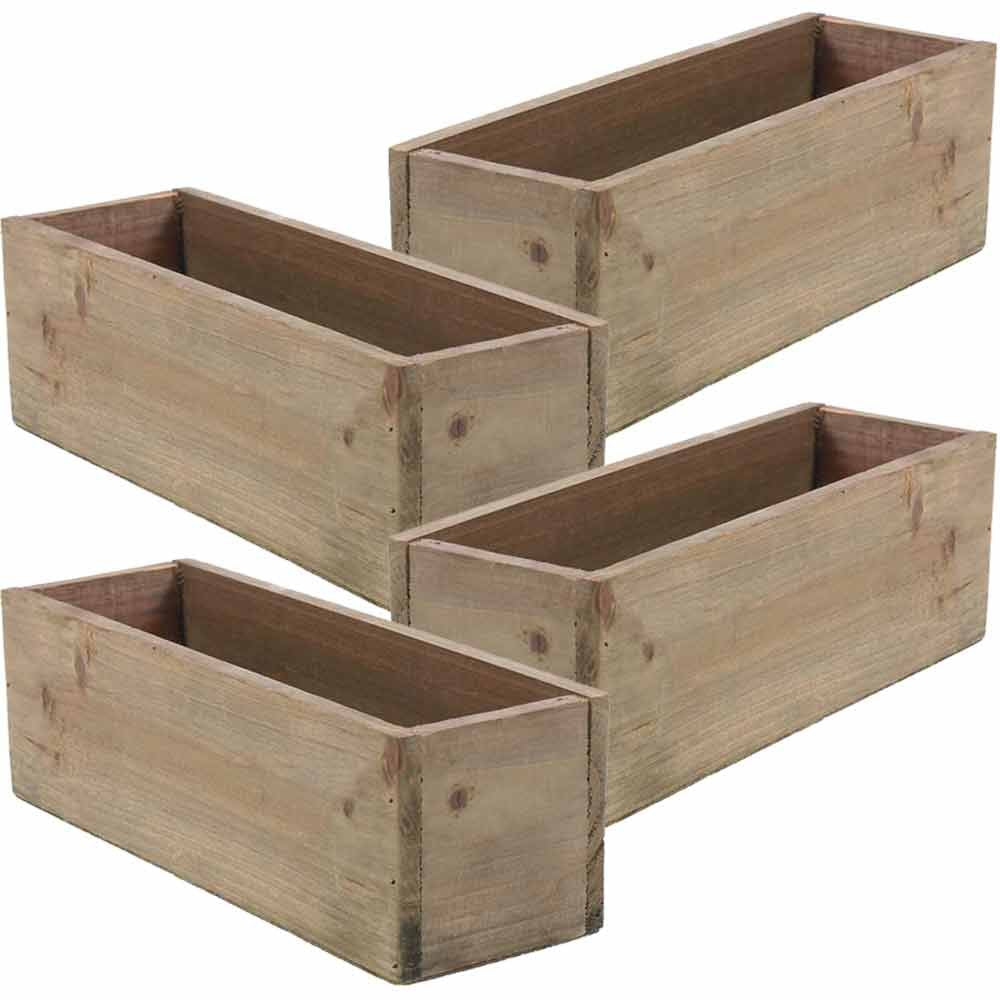 Wooden Planter Box, Rustic Barn Wood, Plastic Liner, Garden Decor, Restaurant and Wedding Decorations, Wedding Bouquets, Table Centerpiece, - WoodArtSupply