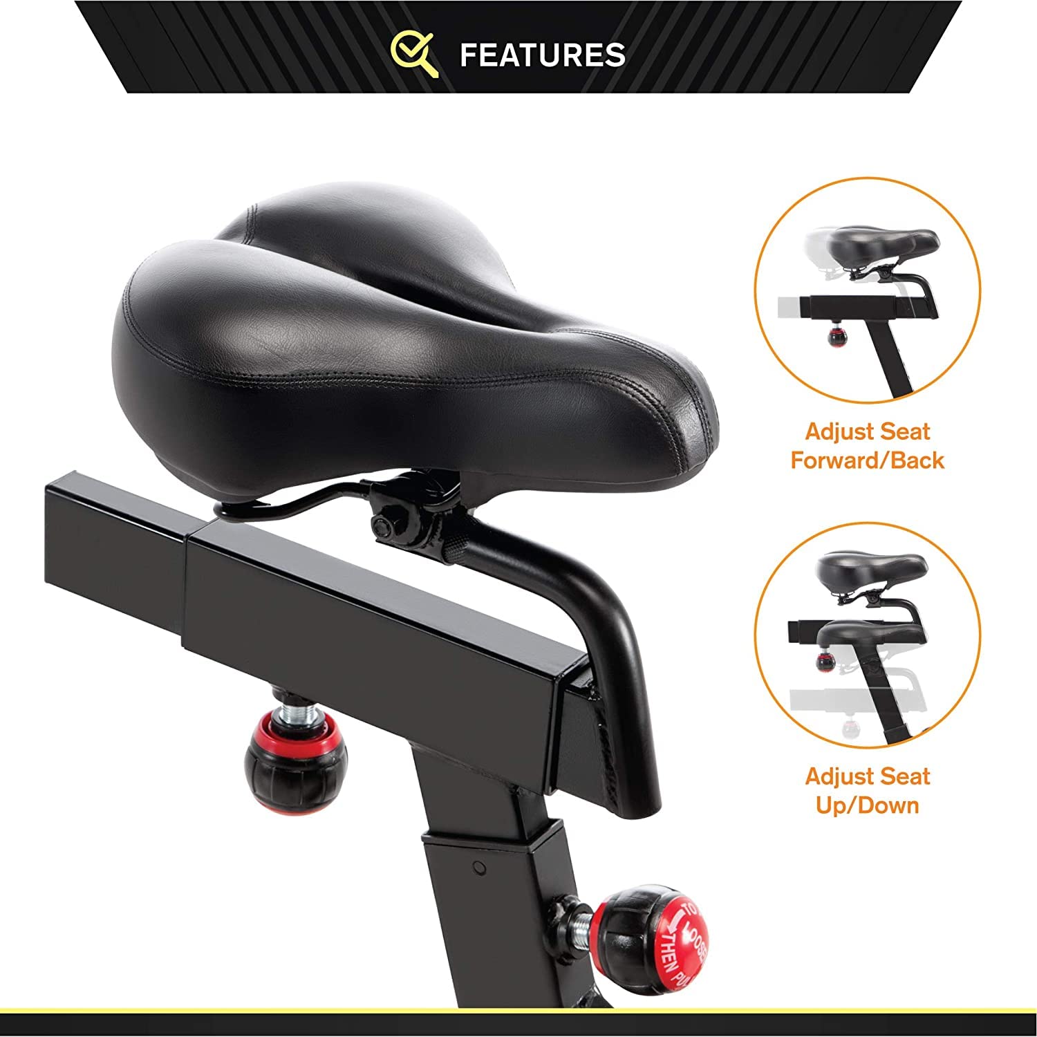 Circuit Fitness Club Revolution Cycle for Cardio Exercise - Red - WoodArtSupply