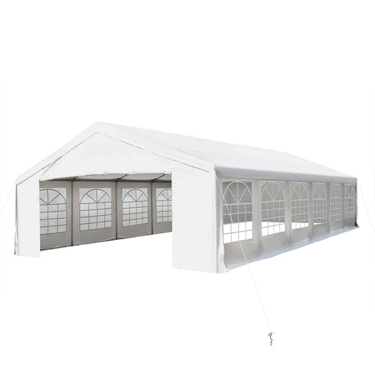 Outsunny 20' x 40' Heavy Duty Party Tent & Carport with Removable Sidewalls and Double Doors, Large Canopy Tent, Sun Shade Shelter, for Parties,