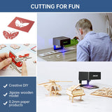 3000mW Laser Engraving Machine, Mini Desktop CNC Laser Engraver with Carver Size 80 x 80mm, Multiple Functional Craft Tool … (3W) DAJ