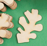 Factory Direct Craft Pack of 24 Unfinished Wood Oak Leaf Cutouts - Blank Wooden Leaves Shapes for Crafts and DIY Fall Projects - Made in USA (Size: 3 Factory Direct Craft