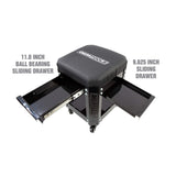 OEMTOOLS 24994 Workshop Creeper Seat (Black), Mechanics Stool with Wheels, Rolling Work Seat with Built In Toolbox, Mechanic Roll Chair with OEMTOOLS