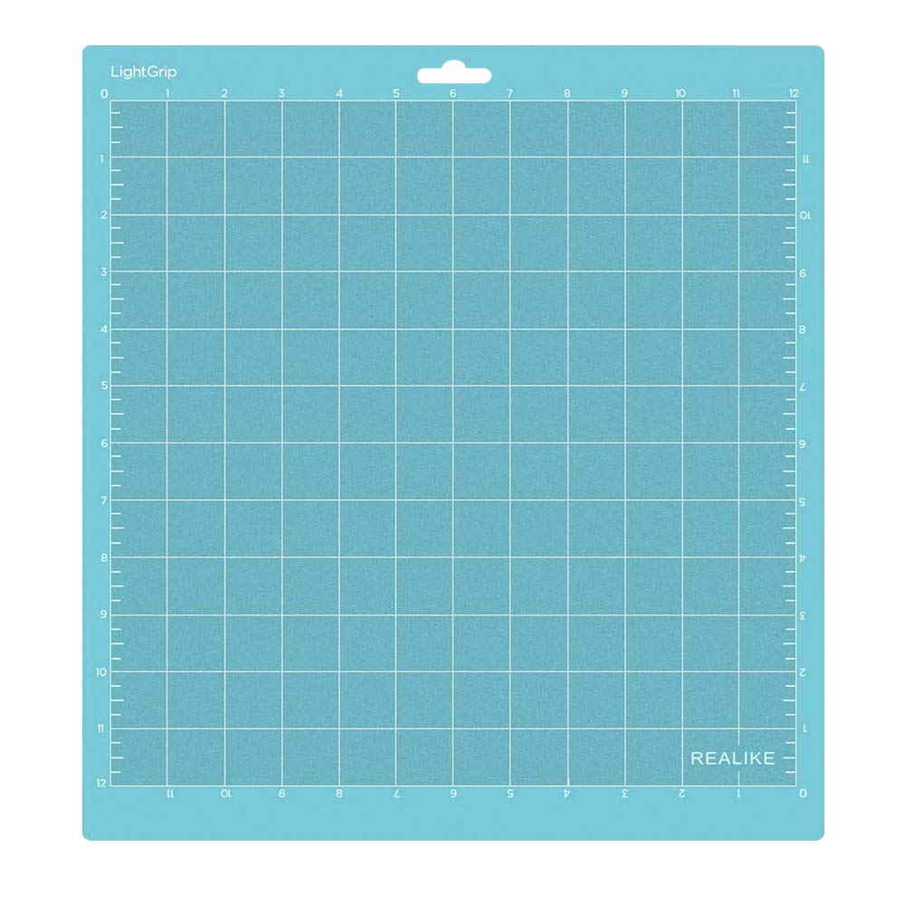 REALIKE 12x12 Lightgrip Cutting Mat for Cricut Maker 3/Maker/Explore 3/Air 2/Air/One(3 Mats), Gridded Adhesive Non-Slip Cut Mat for Crafts, Quilting, REALIKE