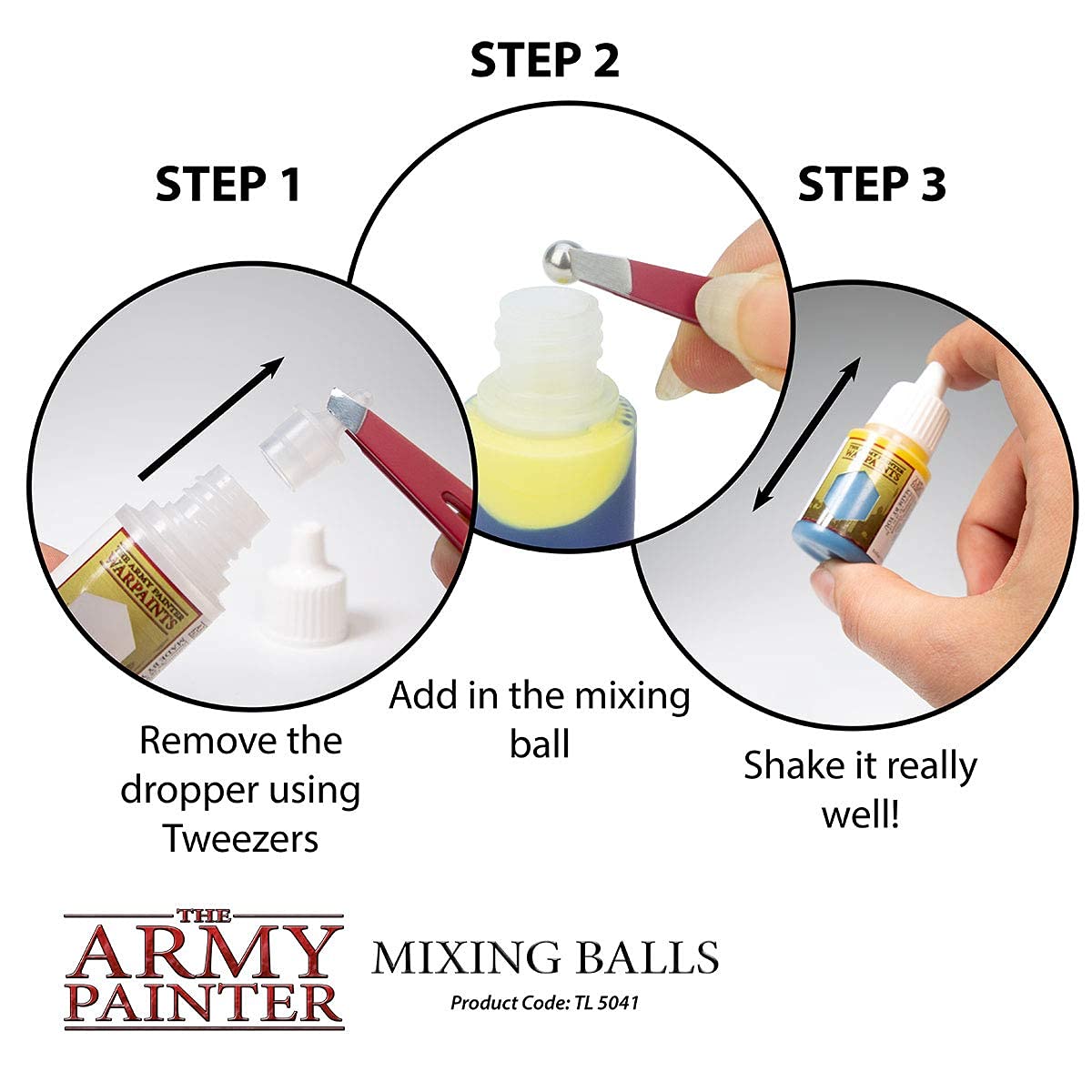 The Army Painter Paint Mixing Balls - Rust-Proof Stainless Steel Paint Mixing Balls for Mixing Model Paints - Stainless Steel Mixing Agitator Balls The Army Painter
