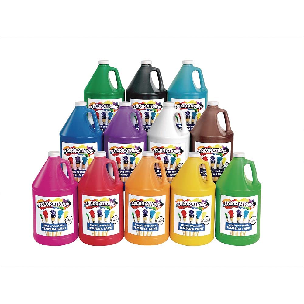 Colorations Washable Tempera Paint, Gallon, Blue, Non Toxic, Vibrant, Bold, Kids Paint, Craft, Hobby, Fun, Art Supplies - WoodArtSupply