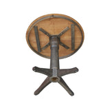 IC International Concepts Round Top Pedestal Dining Table, Counter Height, Hickory/Washed Coal IC International Concepts