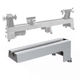 BMWOOD Extension Bed for Woodturning Lathe, Compatible with Harbor Freight Central Machinery 10"X18" Wood lathe in grey color. BMWOOD