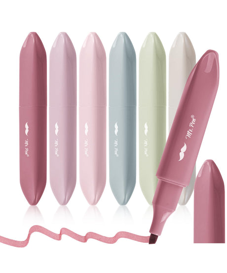 Mr. Pen- Aesthetic Highlighters, 6 Pack, Chisel Tip, Highlighters Assorted Colors, Bible Highlighters and Pens No Bleed, Cute Highlighters, No Bleed Mr. Pen