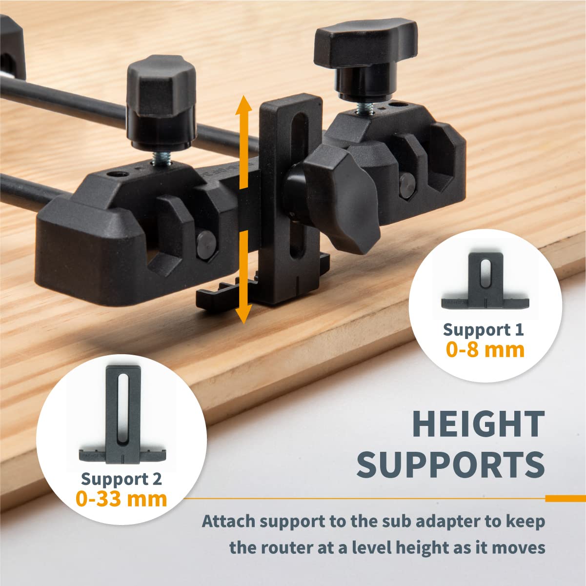 POWERTEC 71085 Router Guide Rail Adapter System for Makita/Festool Track Saw Guide Rail, Circular Saw, Compact Router & Plunge Router POWERTEC