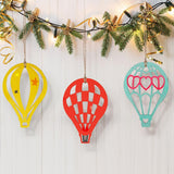 VOSAREA 10 Set Decor Wood Cutouts for Crafts Unfinished Wood Ornaments Hot Air Balloon Wood Discs Hot Air Balloon Wood Slices Wood Hot Air Balloon VOSAREA