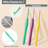 Katech Beginner Yarn for Crocheting and Knitting-Crochet Yarn Kit for Beginners-Includes 382 Yards Cotton Yarn Balls, Hooks, Accessories, Tutorials, Katech