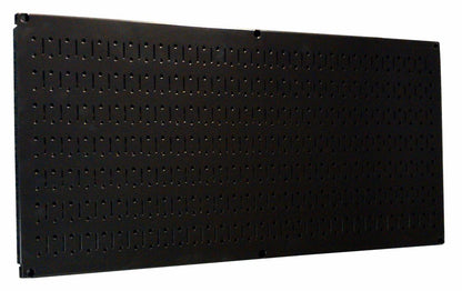 Wall Control Pegboard 16in x 32in Horizontal Black Metal Pegboard Tool Board Panel - WoodArtSupply