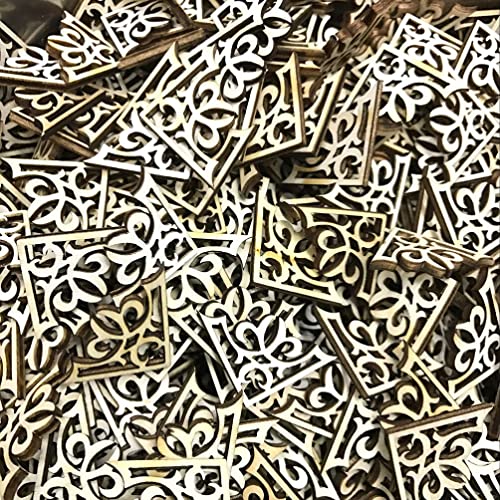 Amosfun 50pcs Solid Wood Carved Corner Onlay Furniture Home Decorations Unpainted Applique Gifts DIY Amosfun