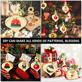 VOSAREA 50pcs Wooden Sign Pendant Ornaments for Gifts Unfinished Wood Cutouts Wood Heart Embellishments Heart Wood Cutout Natural Wood Slices Hanging VOSAREA