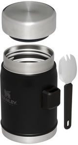 Stanley Classic Legendary Classic Food Jar + Spork 14oz Matte Black STANLEY