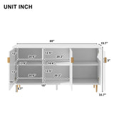 VilroCaz Modern 65'' Storage Sideboard Cabinet with Adjustable Shelves and Metal Legs, TV Stand for TV up to 70 inch, Center Console Table Sofa Table VilroCaz