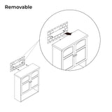 Teamson Home Martha 22.25 in. x 25 in. 2-Door Removable Wall Cabinet with Interior Adjustable Shelf for Storage Solutions in Bathrooms, Kitchens, Teamson Home