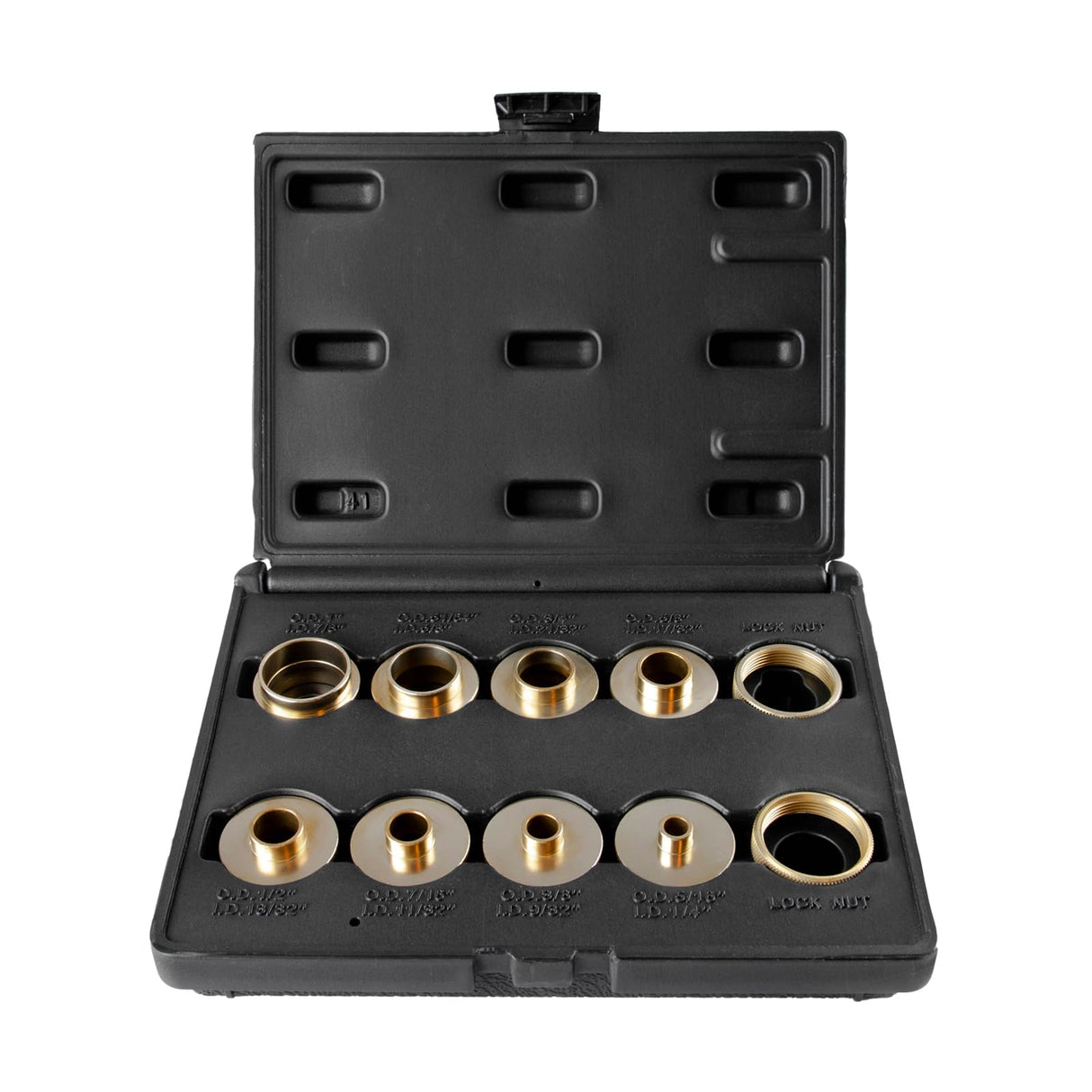 O'SKOOL 10 pcs Brass Router Template Bushing Guides Sets Fit Any Router Sub-base of the Porter Cable style O'SKOOL