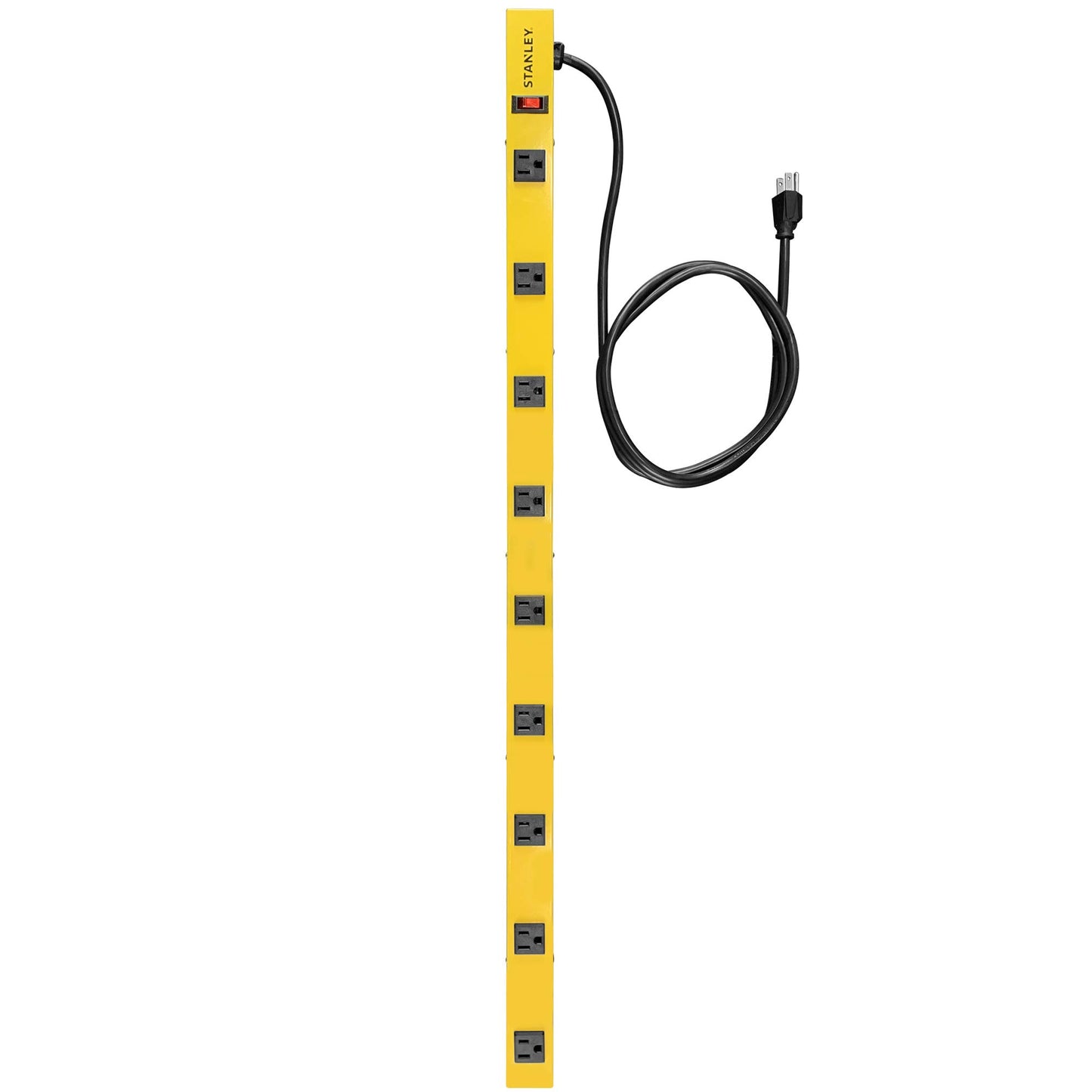 Stanley 31615 NCC31615 ShopMAX Pro 9-Outlet Surge-Protector Power Bar, 6-Foot Cord, Yellow - WoodArtSupply