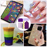 Cobee 25 Pcs 5D Diamond Painting Accessory Set - No Wax Needed Self Stick Drill Diamond Pens+ Tweezers + Small Diamond Storage Trays + Rhinestones Cobee