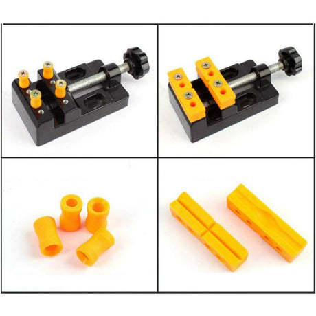 BUYSK Mini Bench Vice Clamp Mini Flat Clamp Opening Parallel Table Vise for Watch Repairing Sculpture Craft Jewelry DIY Carving Tool BUYSK