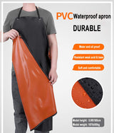Waterproof Apron Rubber Vinyl, Heavy Duty 43" x 31" Plastic Apron Keeps You Clean and Dry When Dishwashing, Lab Work, Butcher, Dog Grooming, Cleaning Younber