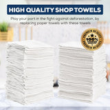 Simpli-Magic 79170 Shop Towels, White, 500 Pack SIMPLI-MAGIC