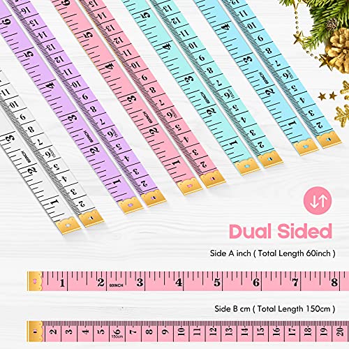 Tape Measure, iBayam Soft Ruler Measuring for Body Weight Loss Fabric Sewing Tailor Cloth Vinyl Measurement Craft Supplies, 60-Inch Double Scale iBayam