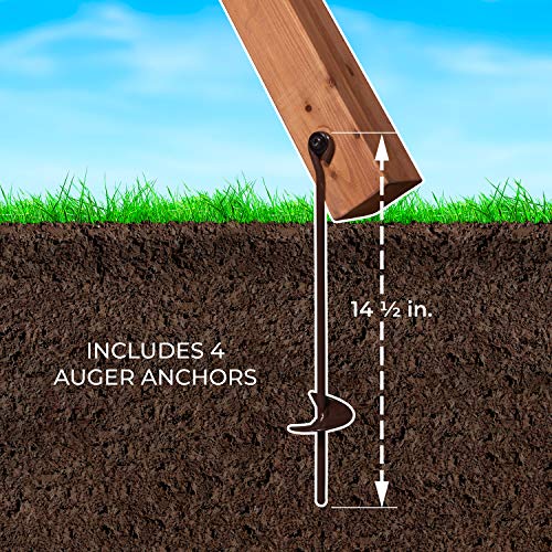 Backyard Discovery Durango All Cedar Classic Swing Set, 2 Pinch Free Belt Swings, Easy Assembly, Durable, Water Resistant, Steel Corner Supports, 2 Backyard Discovery