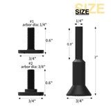 PRETEC 2 Set Cut Off Wheel Mounting Mandrel 1/4" & 3/8" Arbor Hole with 1/4" Shaft Stem for Die Grinder Accessories Drill Rotary Tool PRETEC