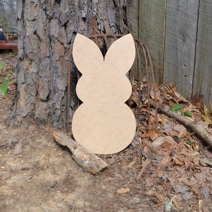 Snow Bunny Unfinished Cutout, Wooden Shape, Paintable Wooden MDF, Build-A-Cross
