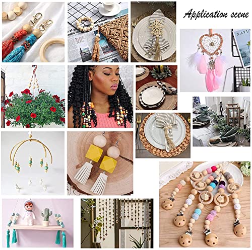 PH PandaHall 500pcs 10mm Wooden Beads, Natural Round Wood Beads Xmas Beads Unfinished Loose Beads Wood Ball Spacer Beads for Macrame Garland PH PandaHall