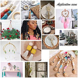 PH PandaHall 500pcs 10mm Wooden Beads, Natural Round Wood Beads Xmas Beads Unfinished Loose Beads Wood Ball Spacer Beads for Macrame Garland PH PandaHall