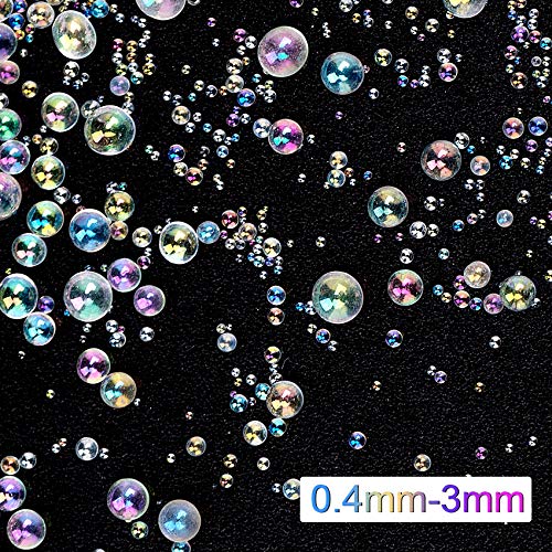 OIIKI 225g UV Resin Bubble Beads, Mini Transparent Colorful Beads, No Hole Tiny Beads, Coloful Resin Supplies Accessories for Resin Molds Resin OIIKI